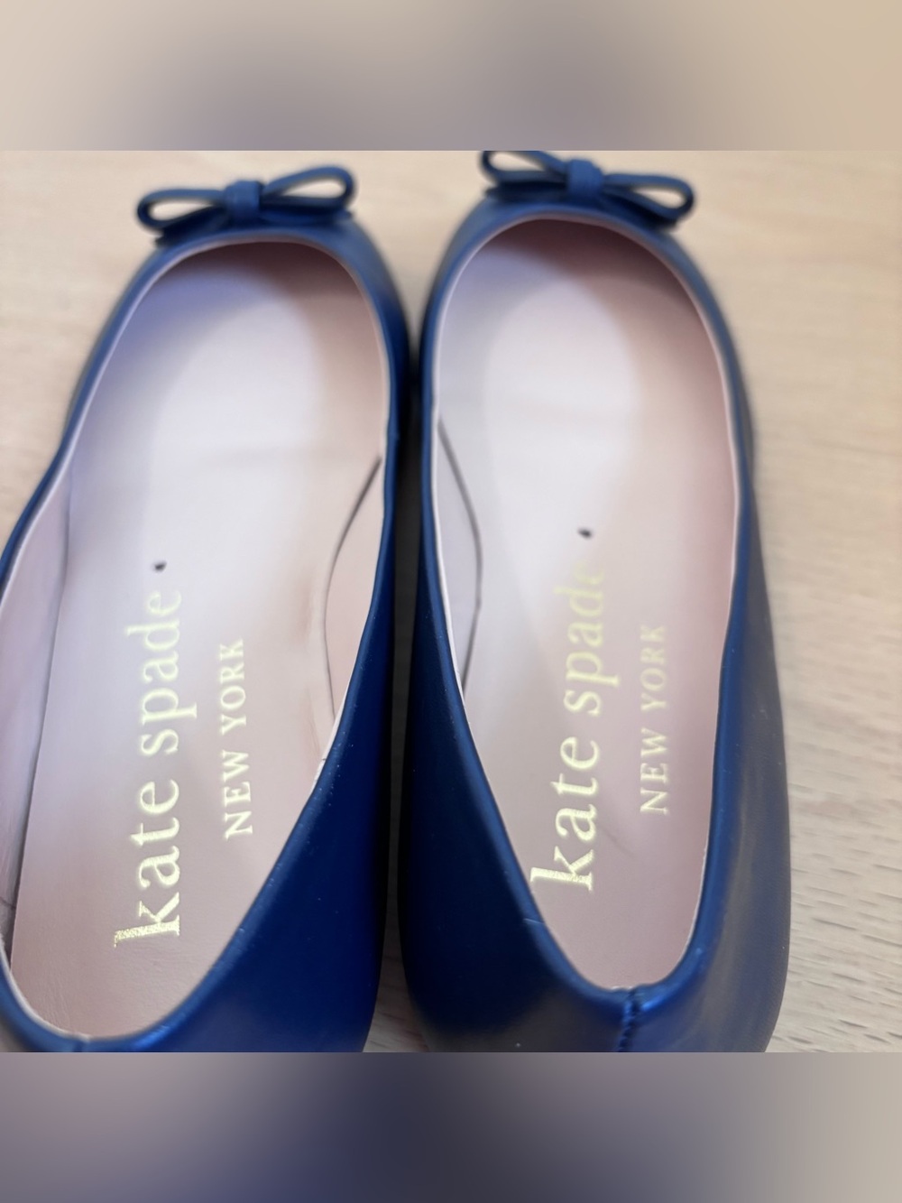 Final sale New Kate Spade Kiersten genuine leather ballet flats blazer blue colo - Picture 11 of 16